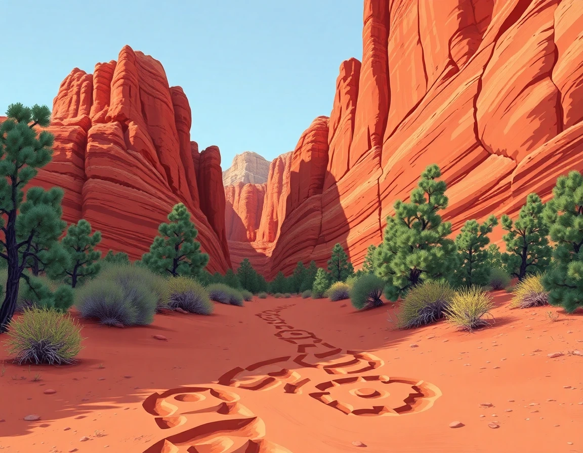 Picket Wire Canyonlands red sandstone canyon